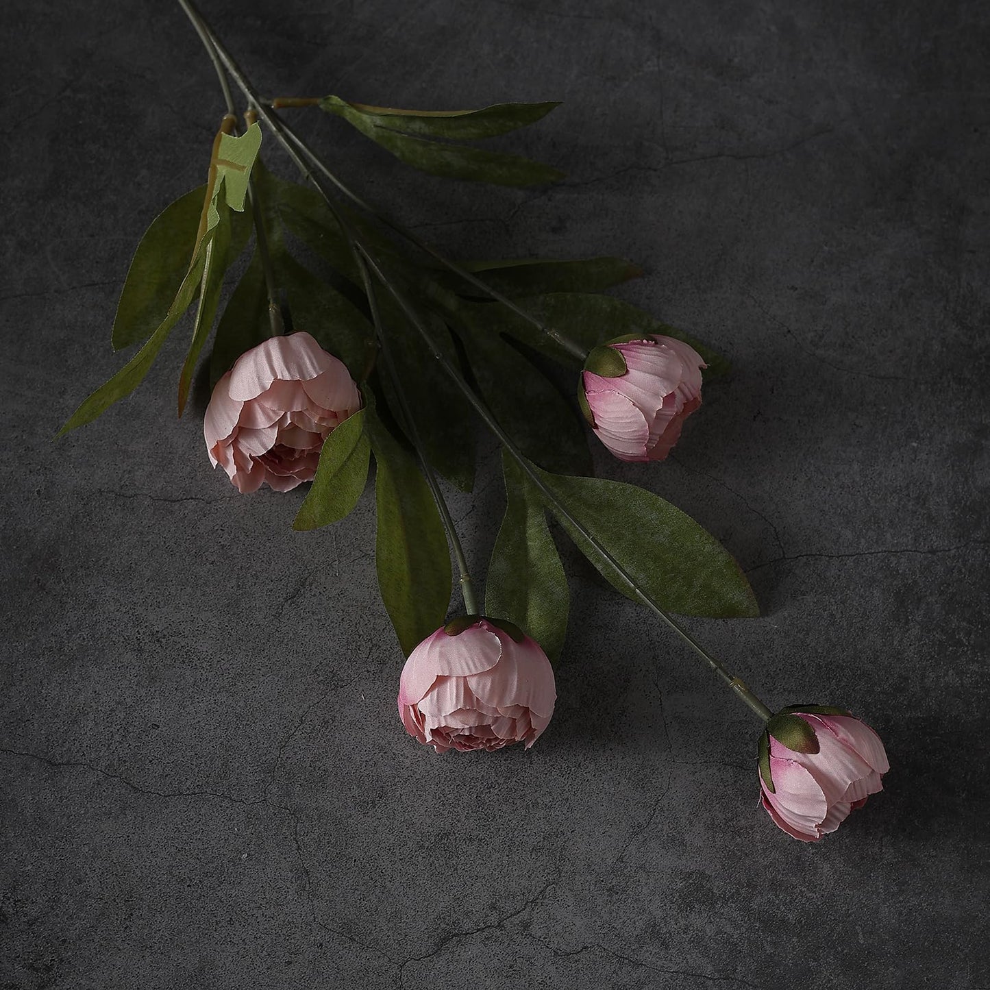 6 Pcs Faux Silk Peony Artificial Flowers 27" Stems