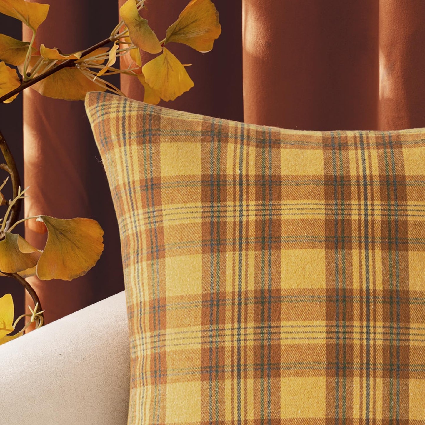 Fall Plaid Pillow Covers