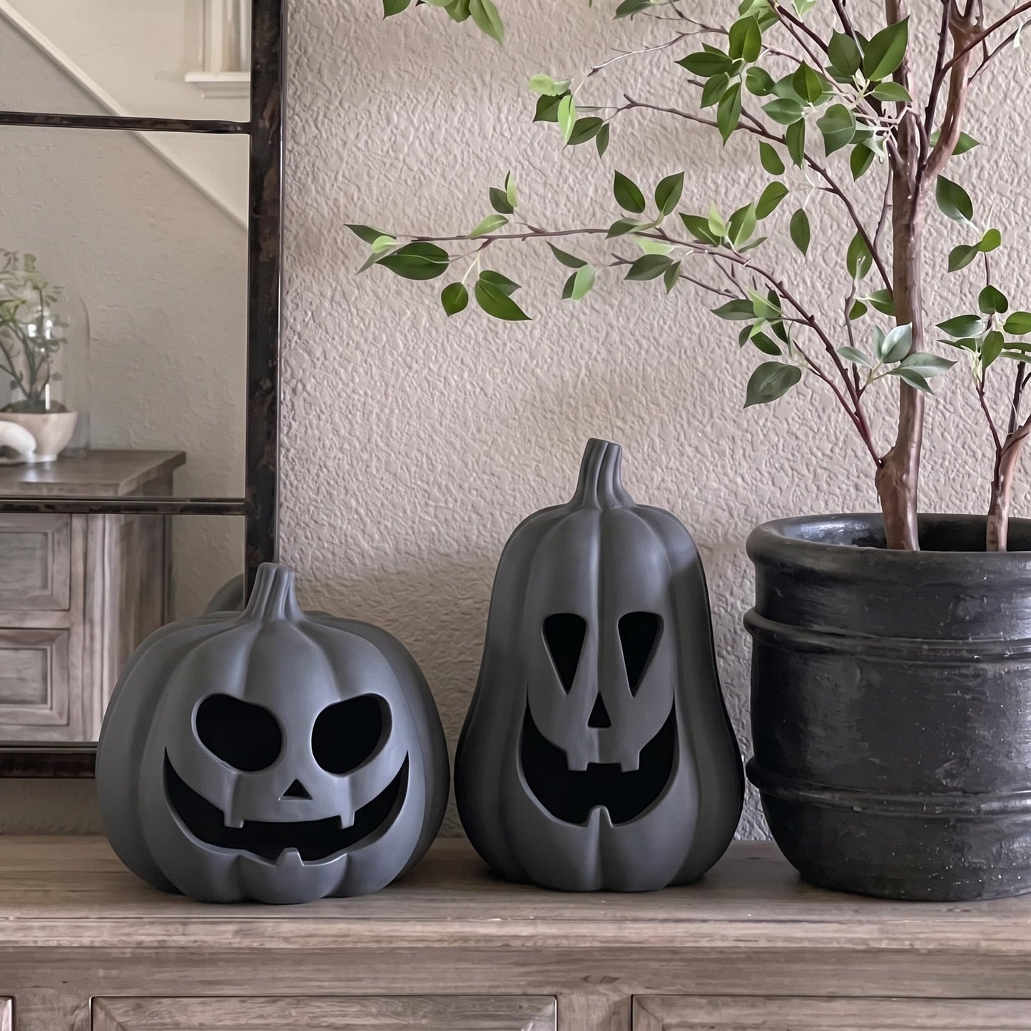 2 Pack Fall Terracotta Pumpkins