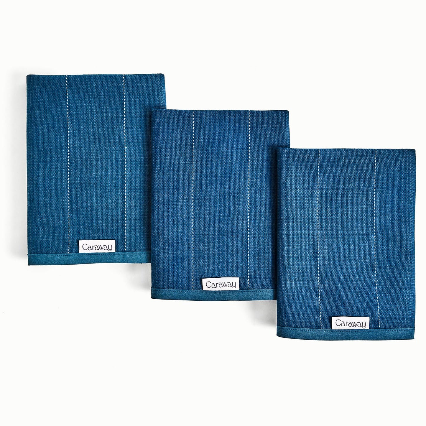 Caraway Tea Towels - Reusable Dish Towels - Made from 100% Organic Cotton - Highly Absorbent & Lint-Free - Perfect for Kitchen Cleanup or Table Setting - Extra Large Size - Cream