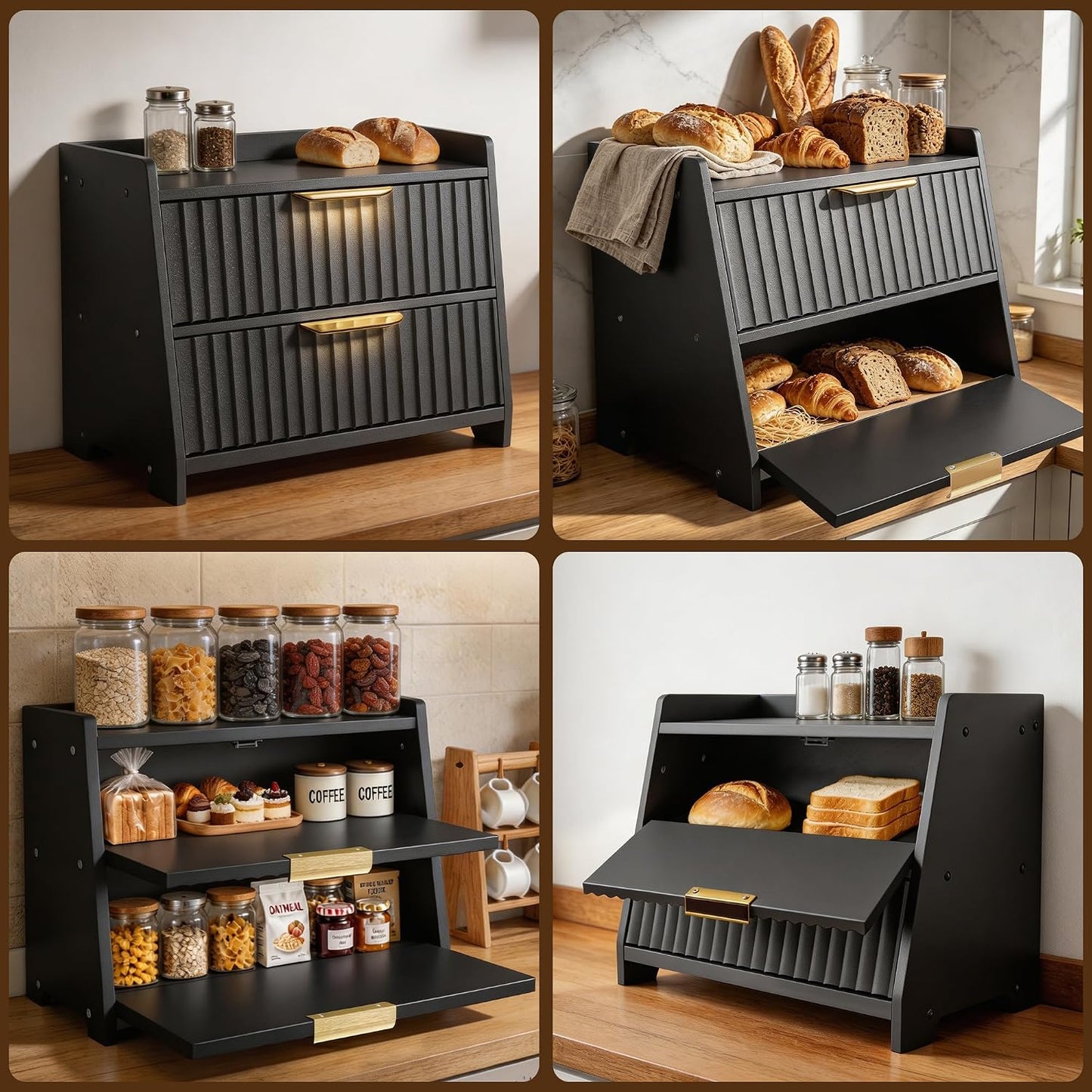 Elevated Bread Storage Cabinet
