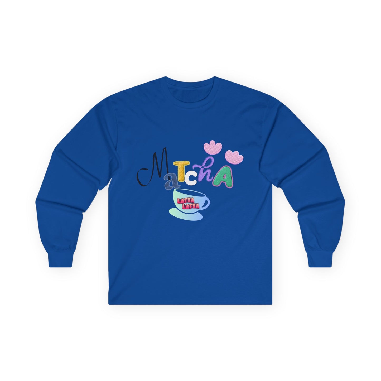 Matcha Long Sleeve Tee — Playful Personalized Graphic Shirt