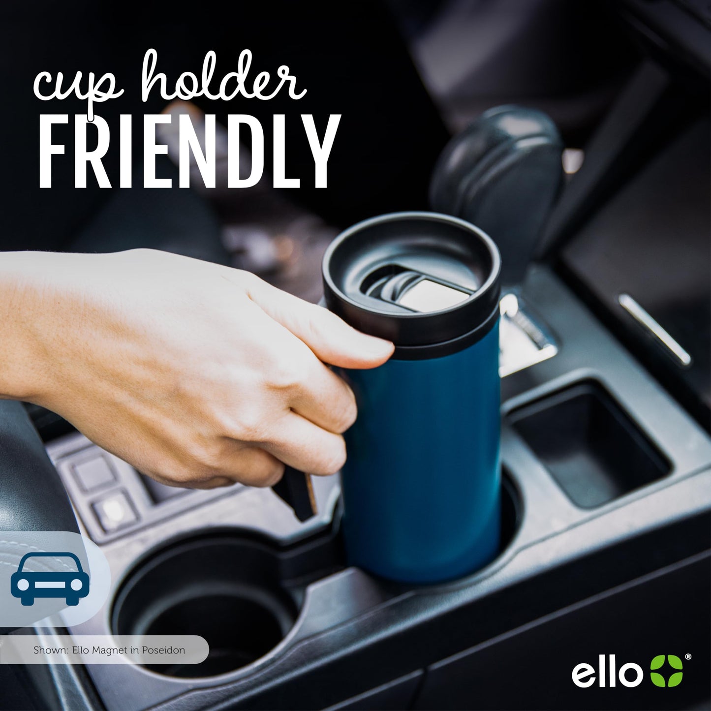 Magnet 18oz Vacuum Insulated Stainless Steel Travel Mug with Side Handle