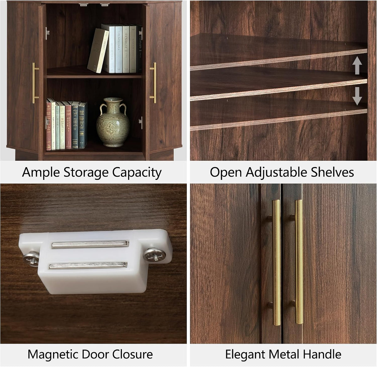 71" Tall Corner Cabinet with Storage