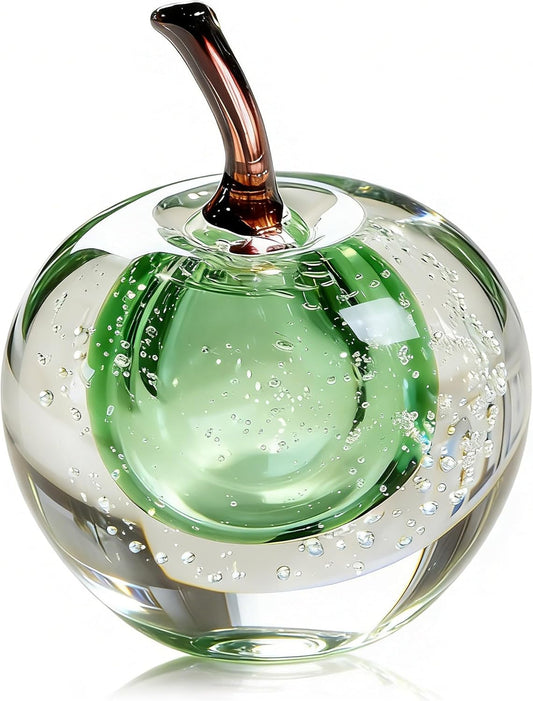 Glass Fruit Apple Statue