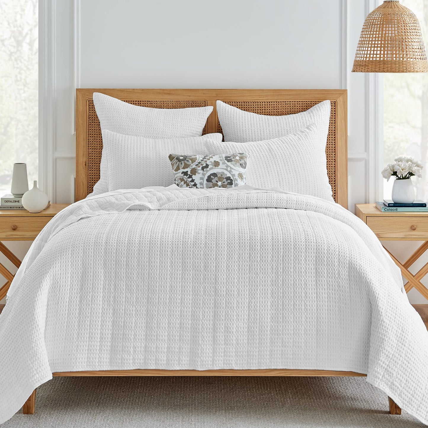 Levtex Home Mills Waffle King/Cal King Quilt Set (106x92in) with 2 Pillow Shams