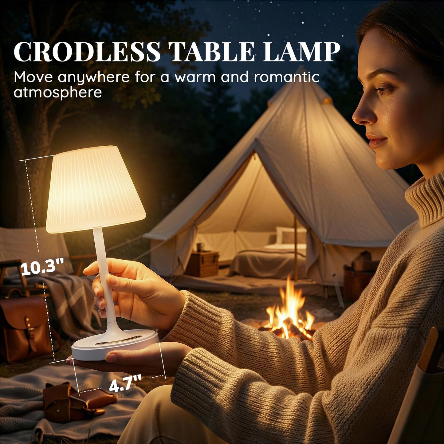 Cordless Waterproof Shower Lamp