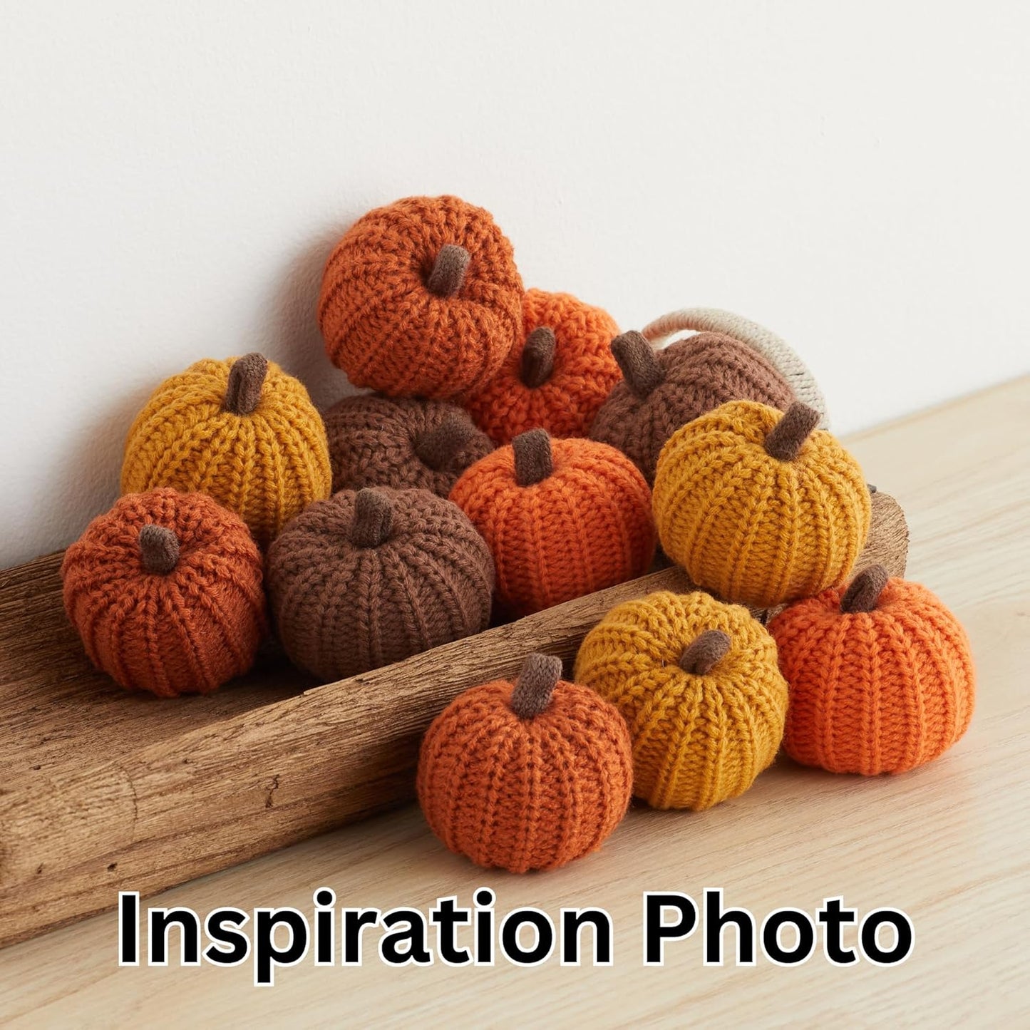 Set of 3 Cozy Knit Pumpkins