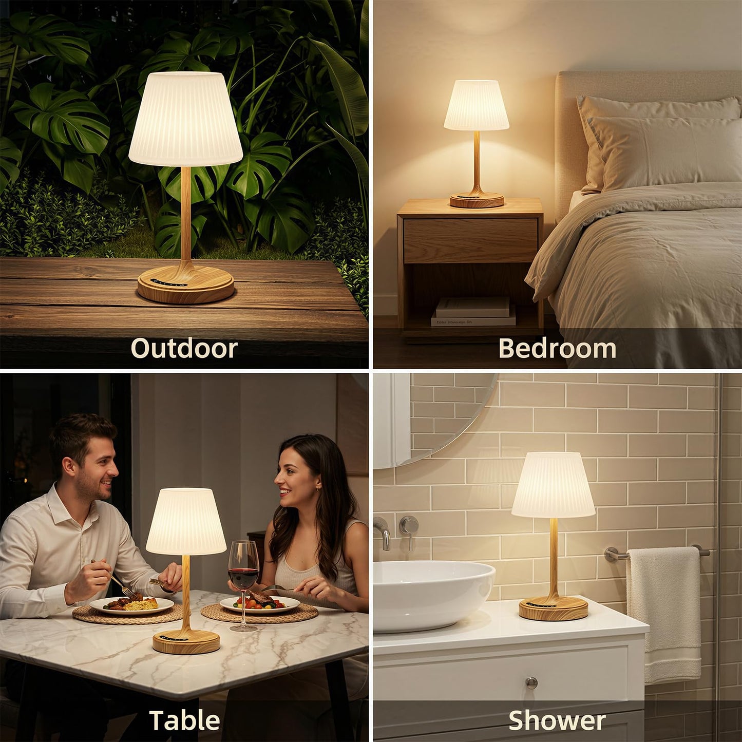 Cordless Waterproof Shower Lamp