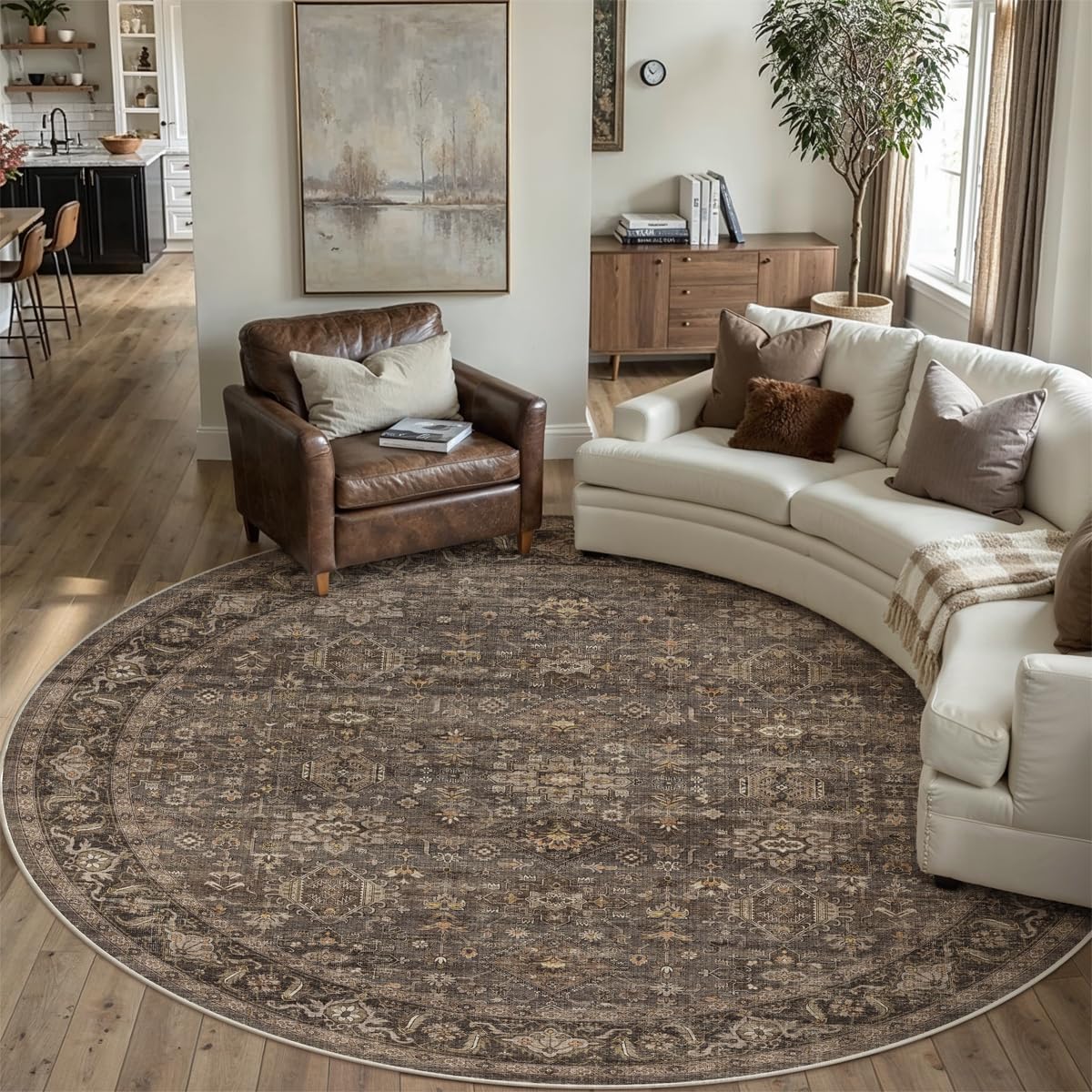 Dark Brown Vintage Rug