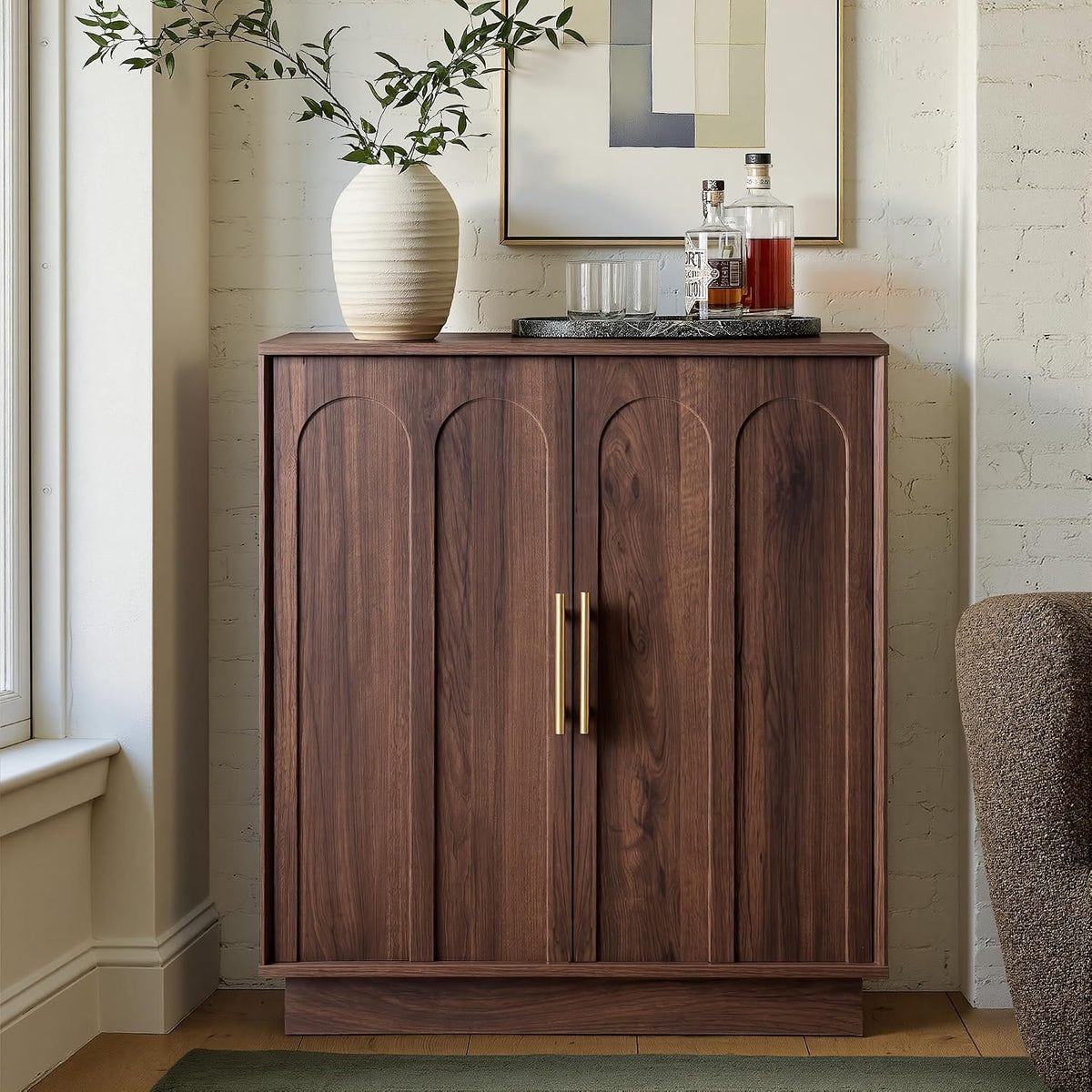Mid Century Modern Wine Bar Cabinet