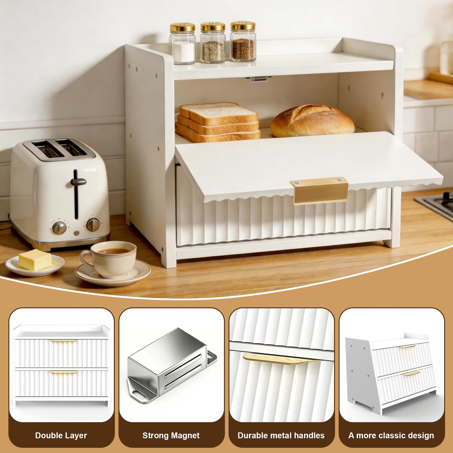Elevated Bread Storage Cabinet