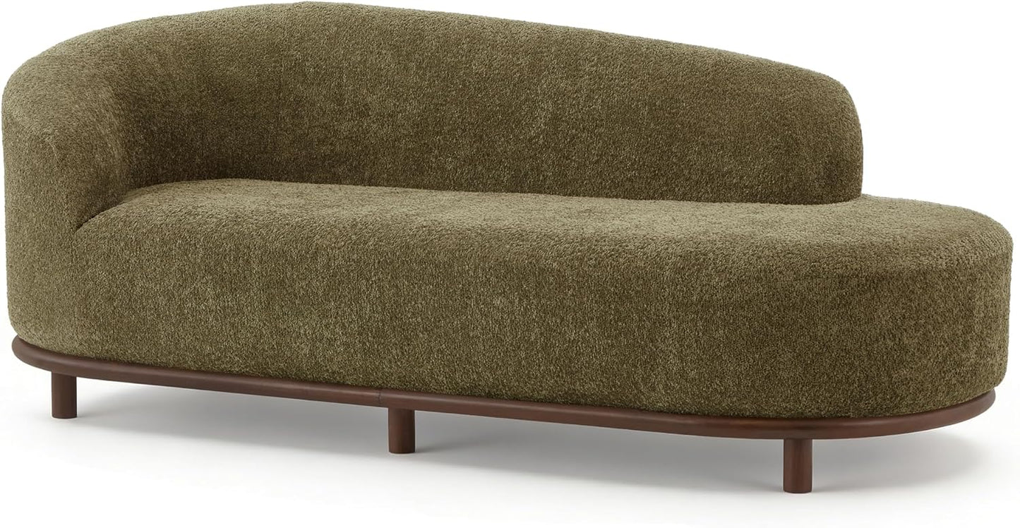 Bouclé Chaise Lounge Sofa