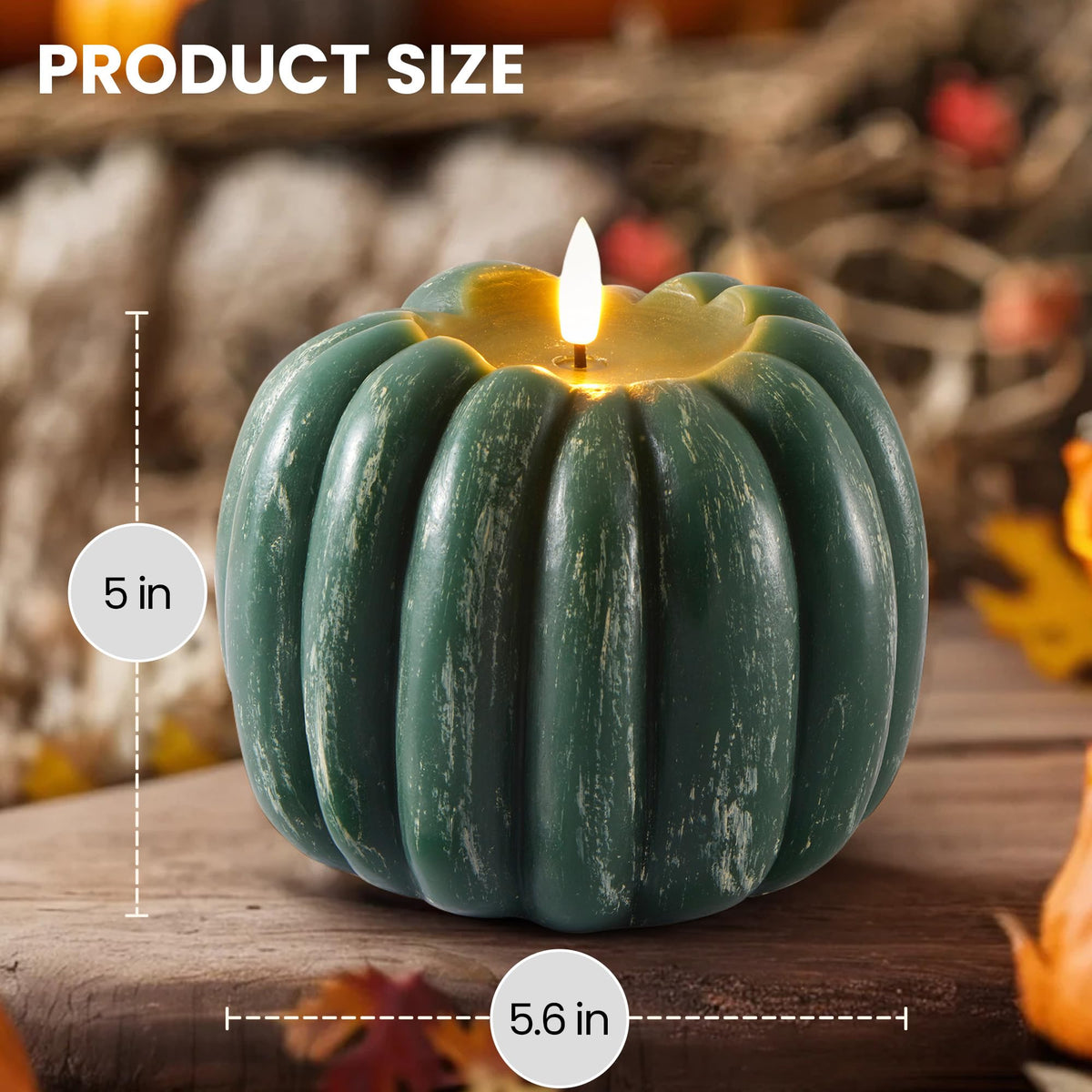 Flameless Pumpkin Candle with Remote