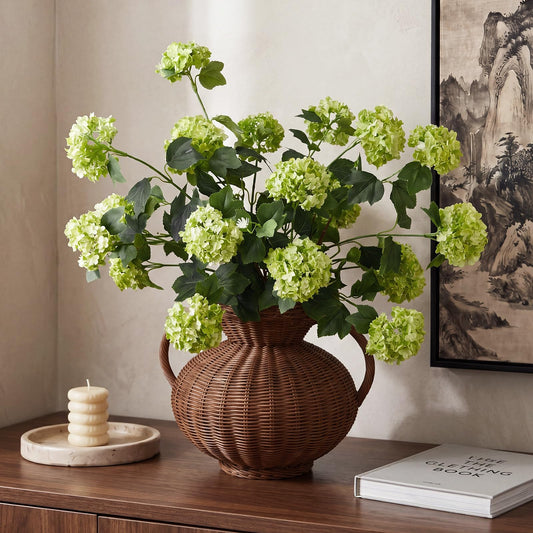 4 Pcs 33" Tall Artificial Snowball Hydrangea Flowers