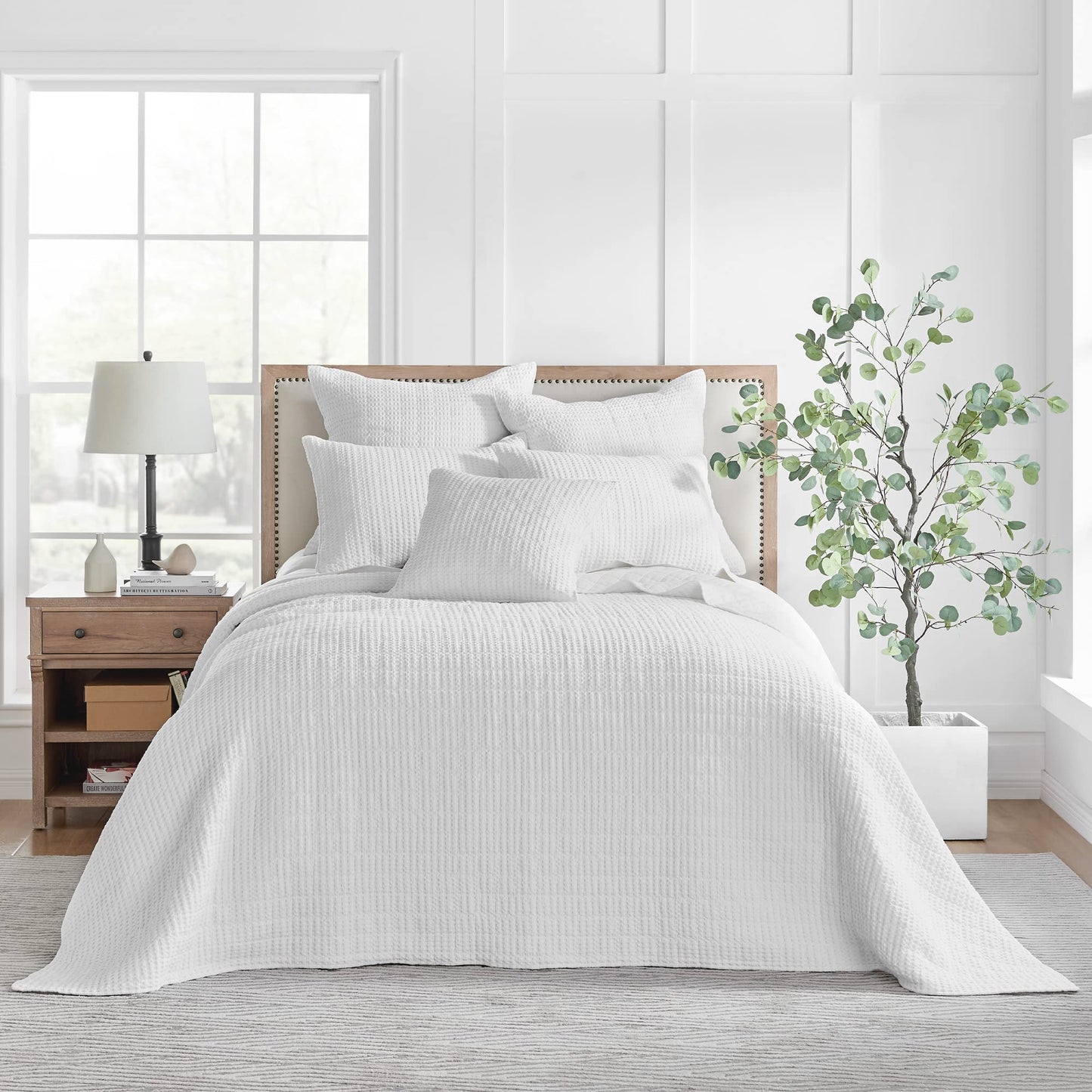 Levtex Home Mills Waffle King/Cal King Quilt Set (106x92in) with 2 Pillow Shams