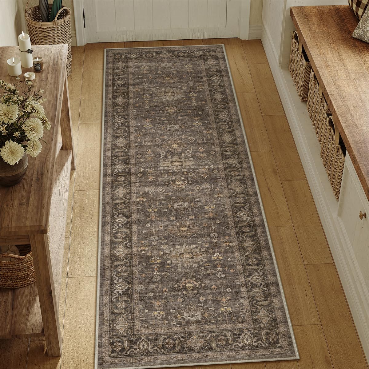 Dark Brown Vintage Rug