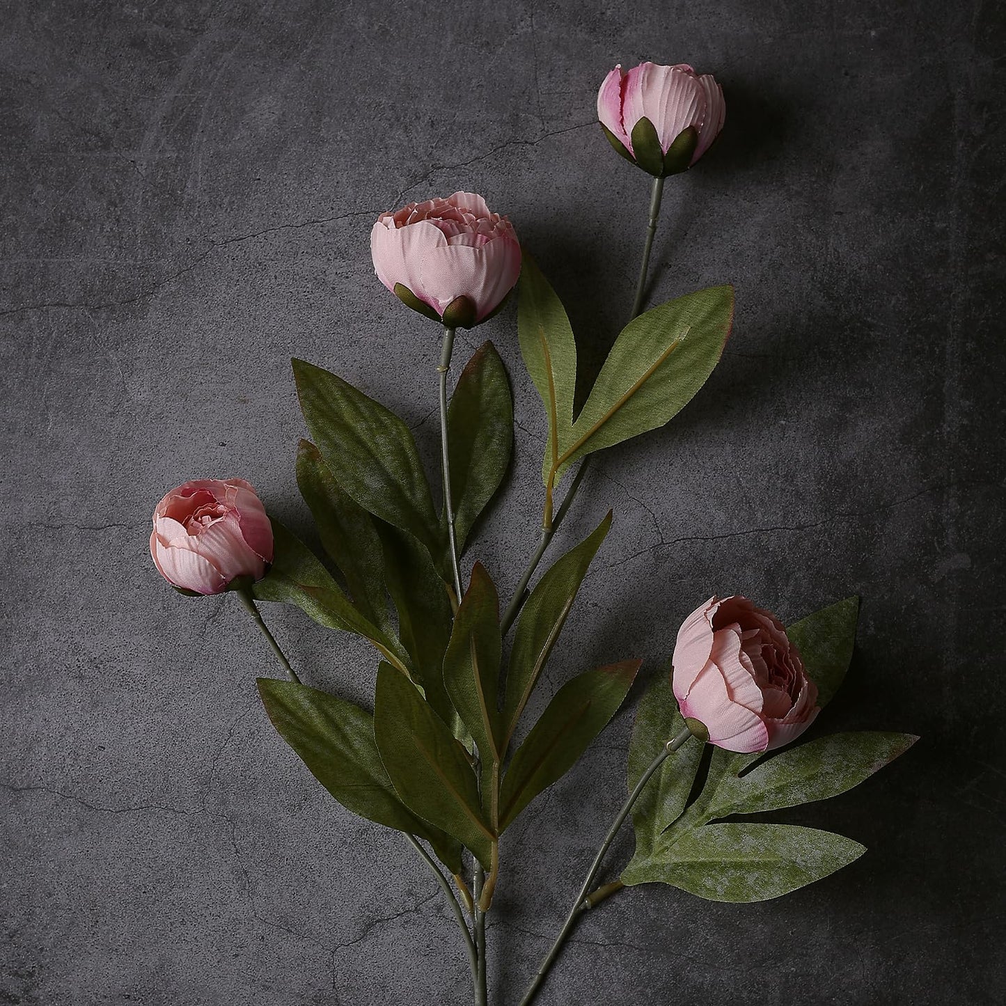 6 Pcs Faux Silk Peony Artificial Flowers 27" Stems