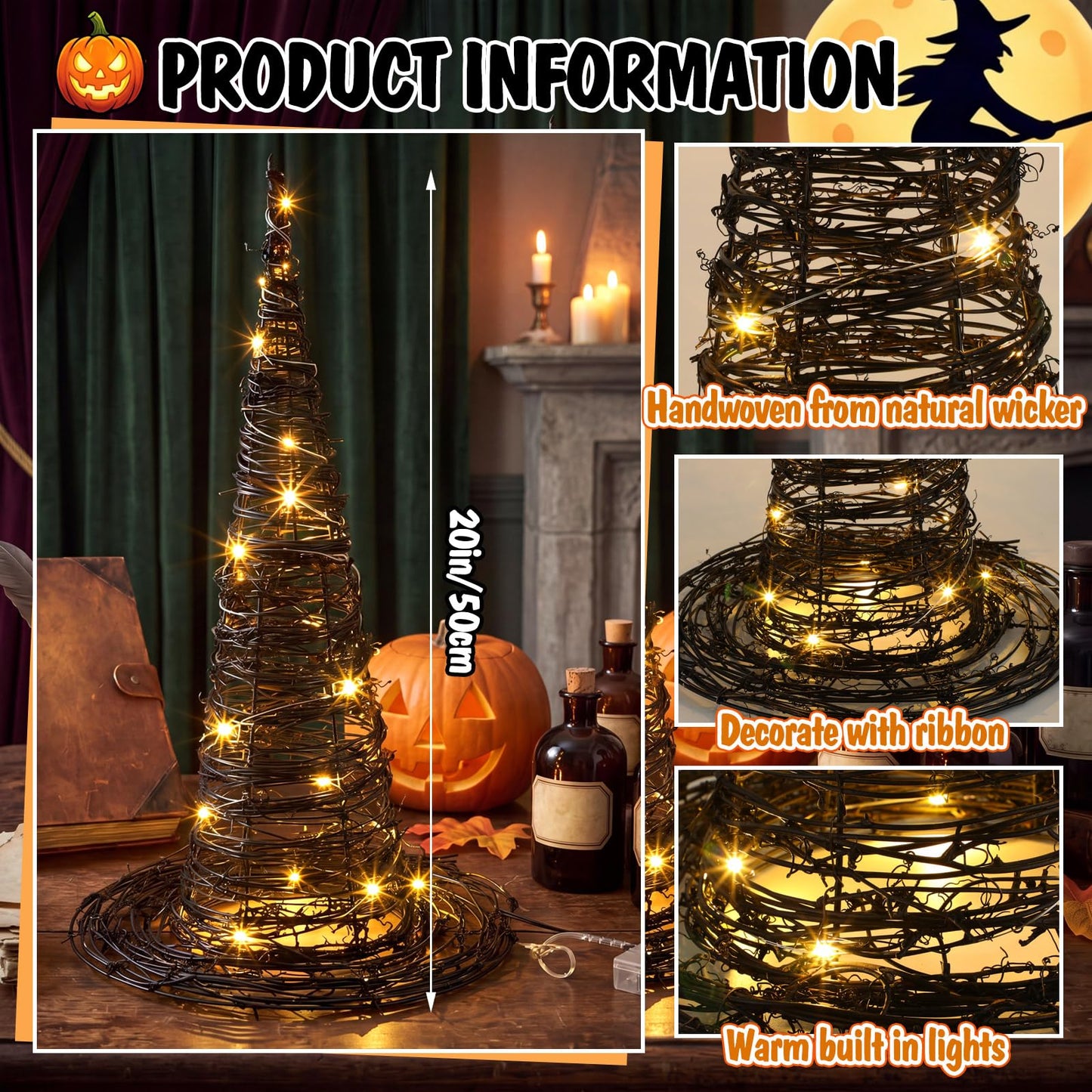 Woven Lit Fall Pumpkin