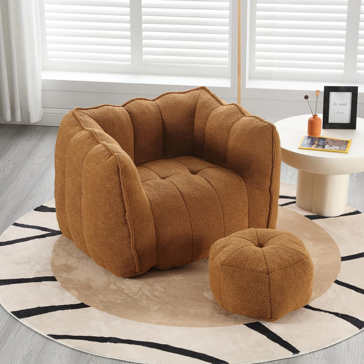 Bean Bag Couch with Ottoman