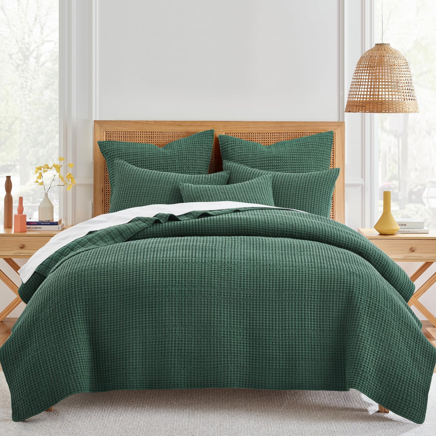 Levtex Home Mills Waffle King/Cal King Quilt Set (106x92in) with 2 Pillow Shams