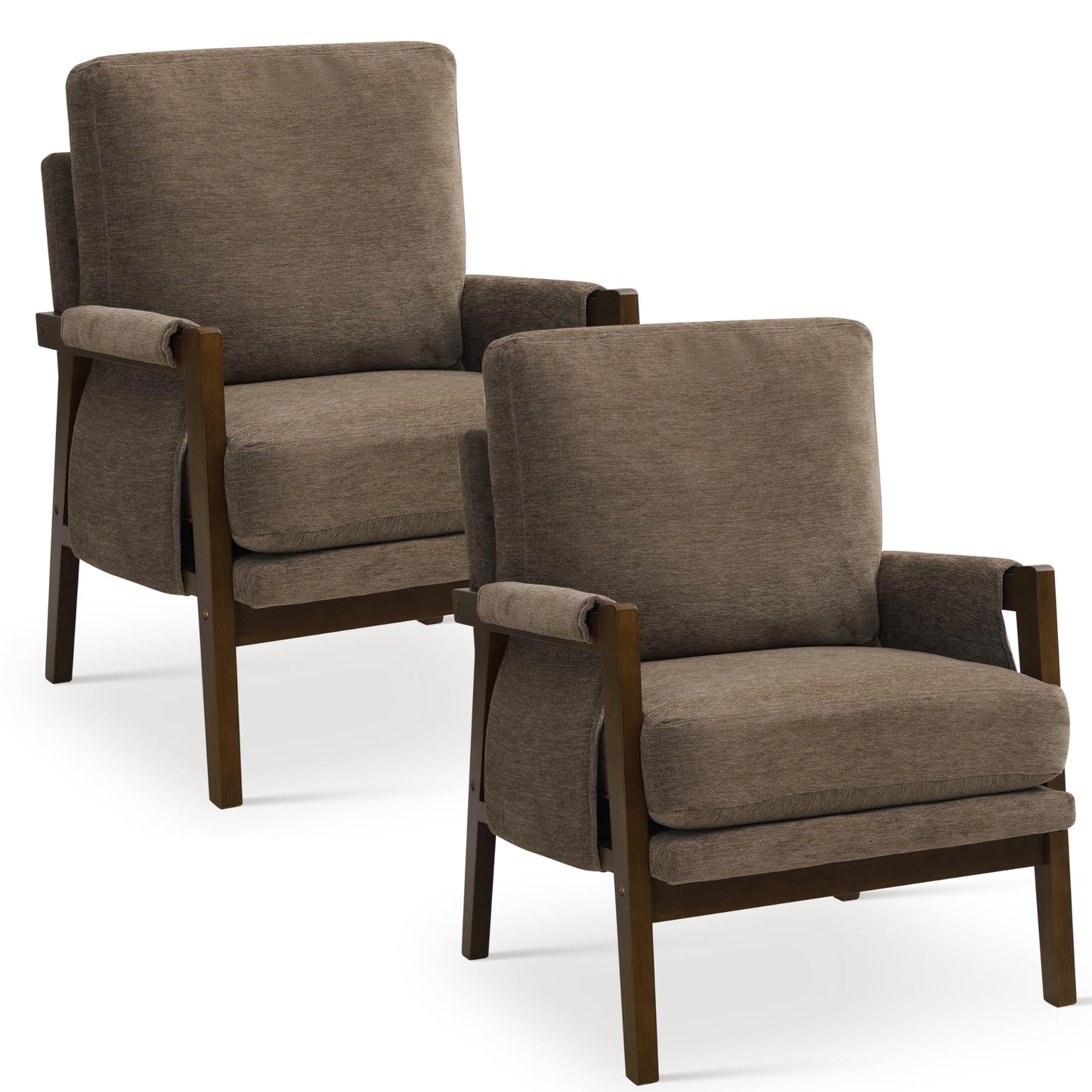 Modern Accent Armchair_Solid Wood
