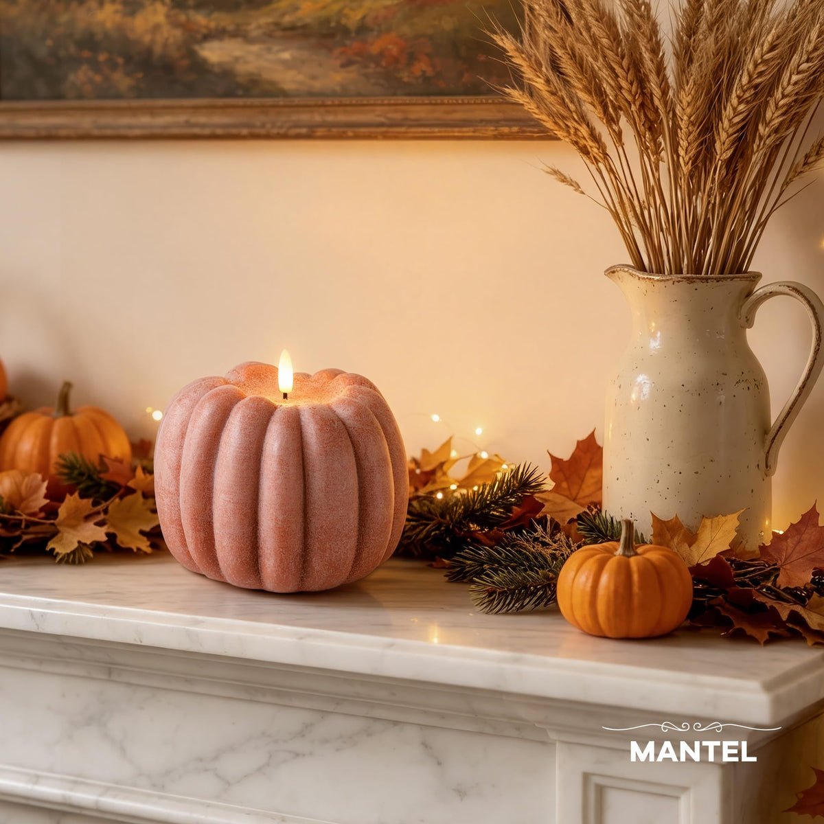 Flameless Pumpkin Candle with Remote