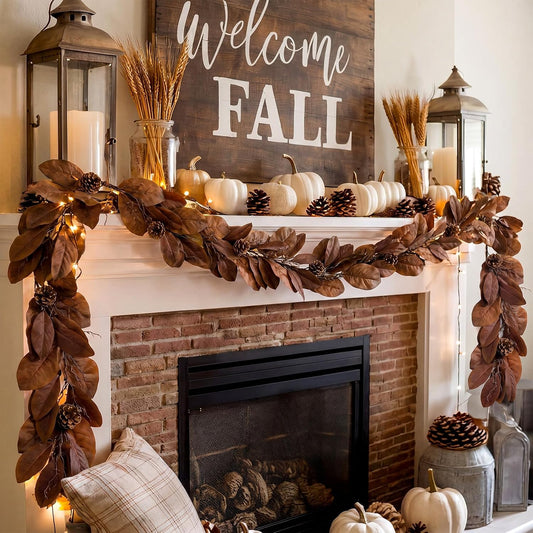 6 ft Magnolia Leaf Fall Garland Realistic Artificial