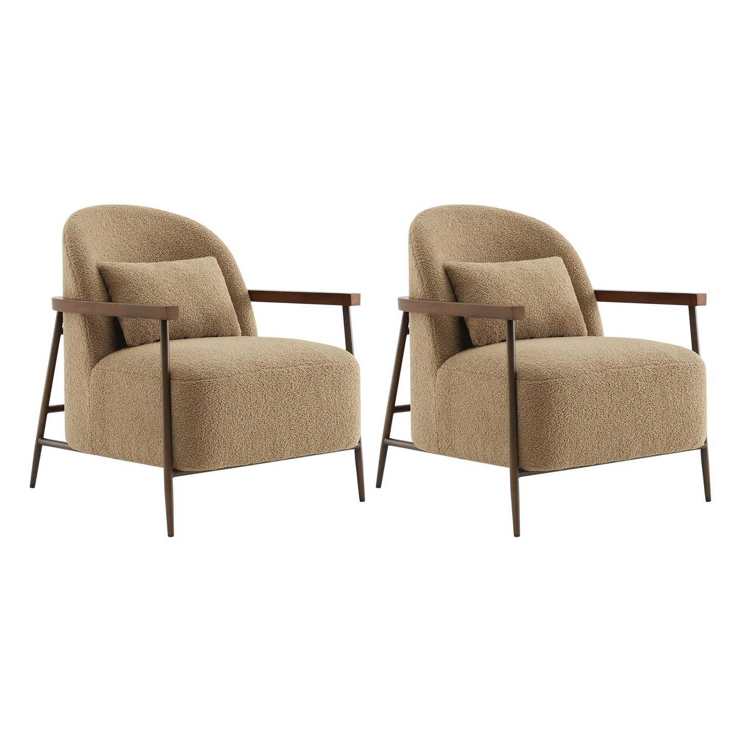 Set of 2 Accent Upholstered Chairs
