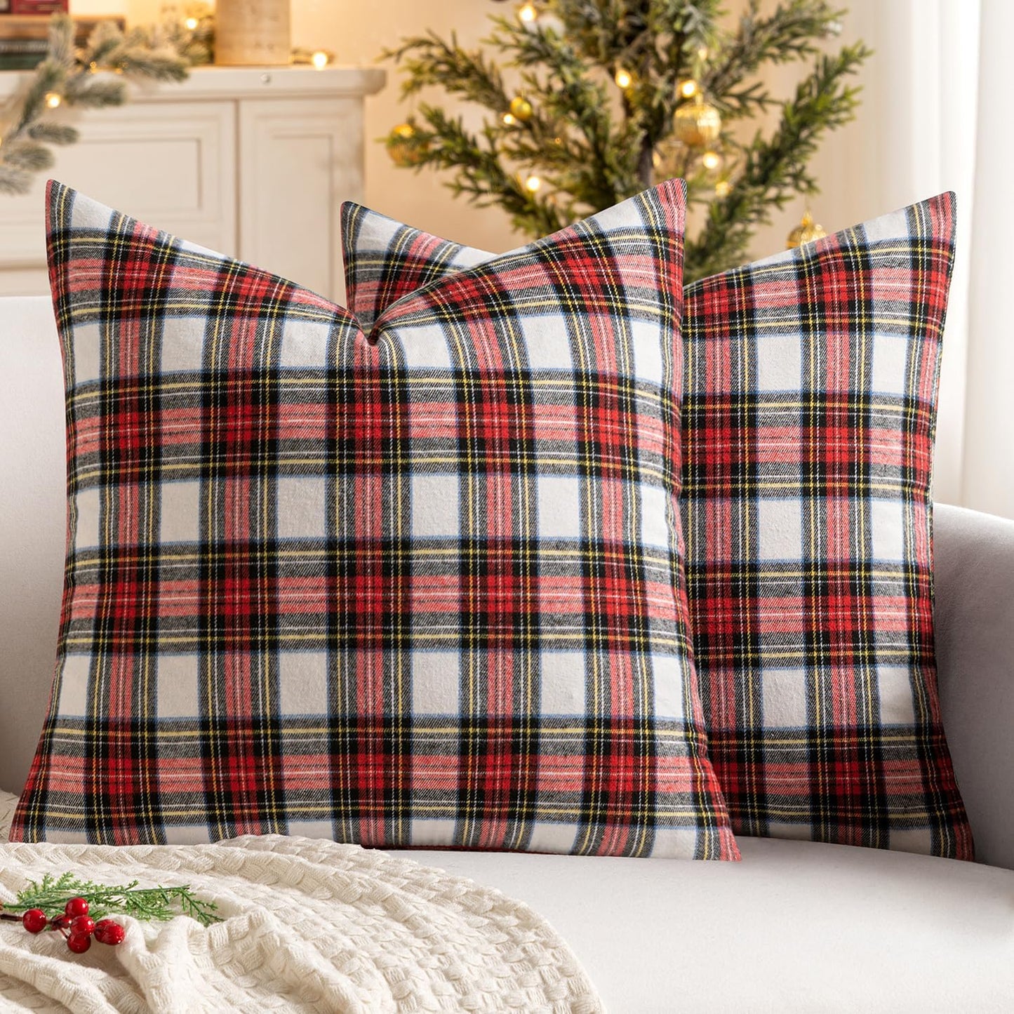 Fall Plaid Pillow Covers