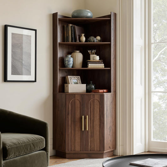 71" Tall Corner Cabinet with Storage