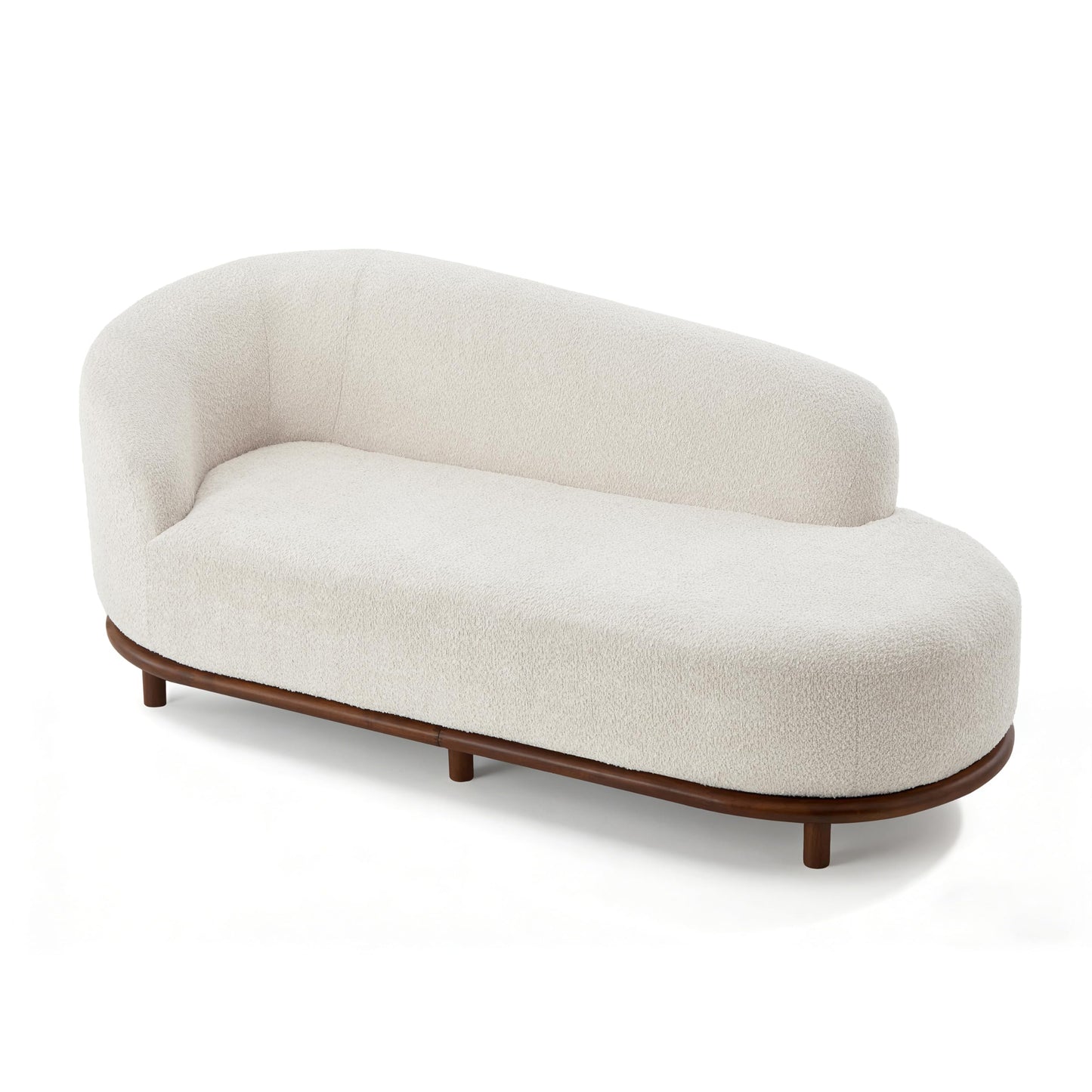 Bouclé Chaise Lounge Sofa