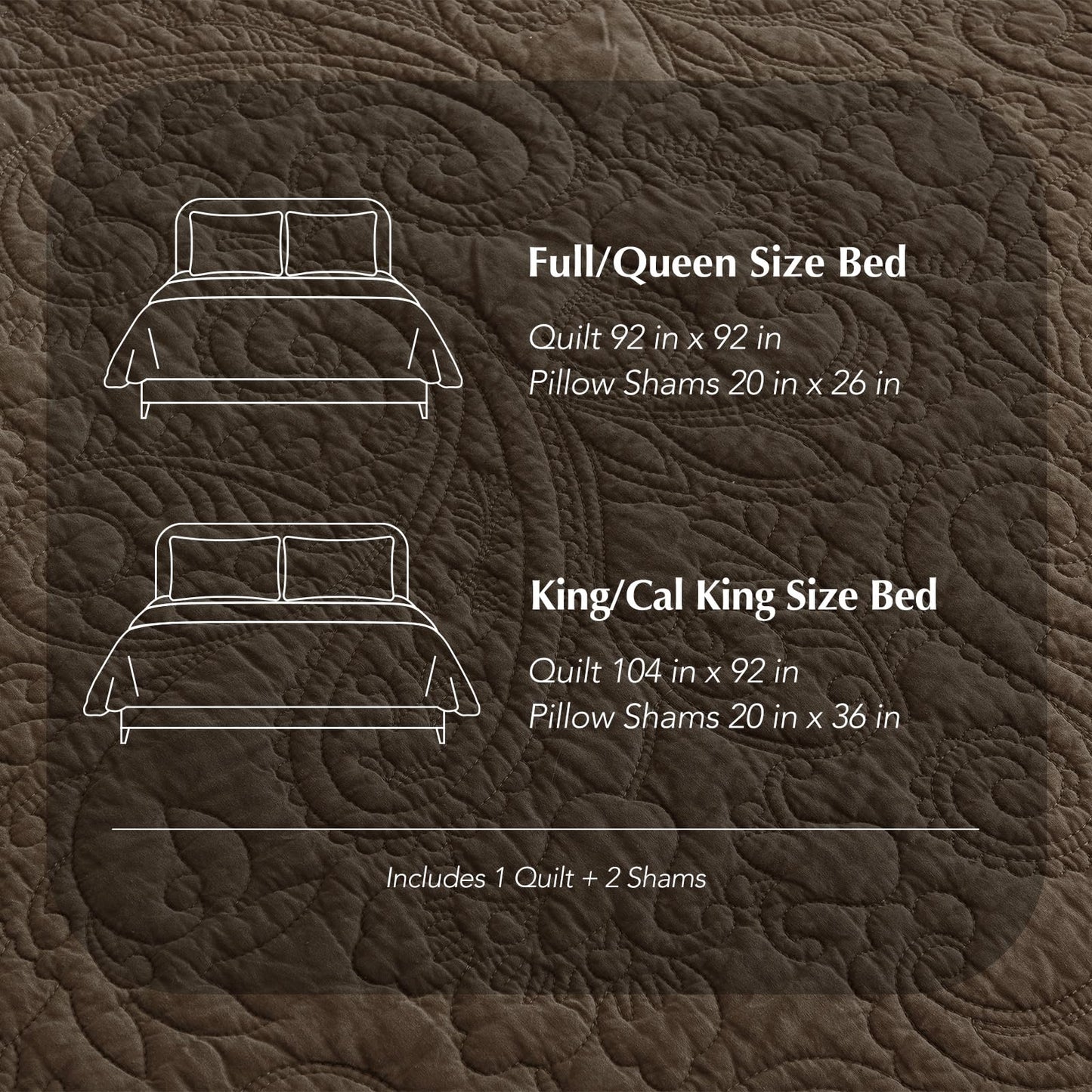 100% Cotton Scallop Quilt Set