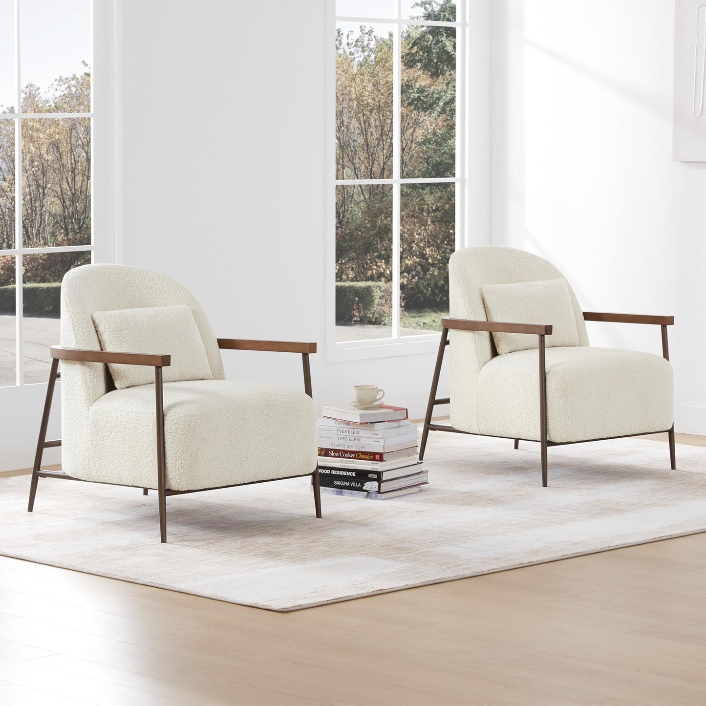 Set of 2 Accent Upholstered Chairs