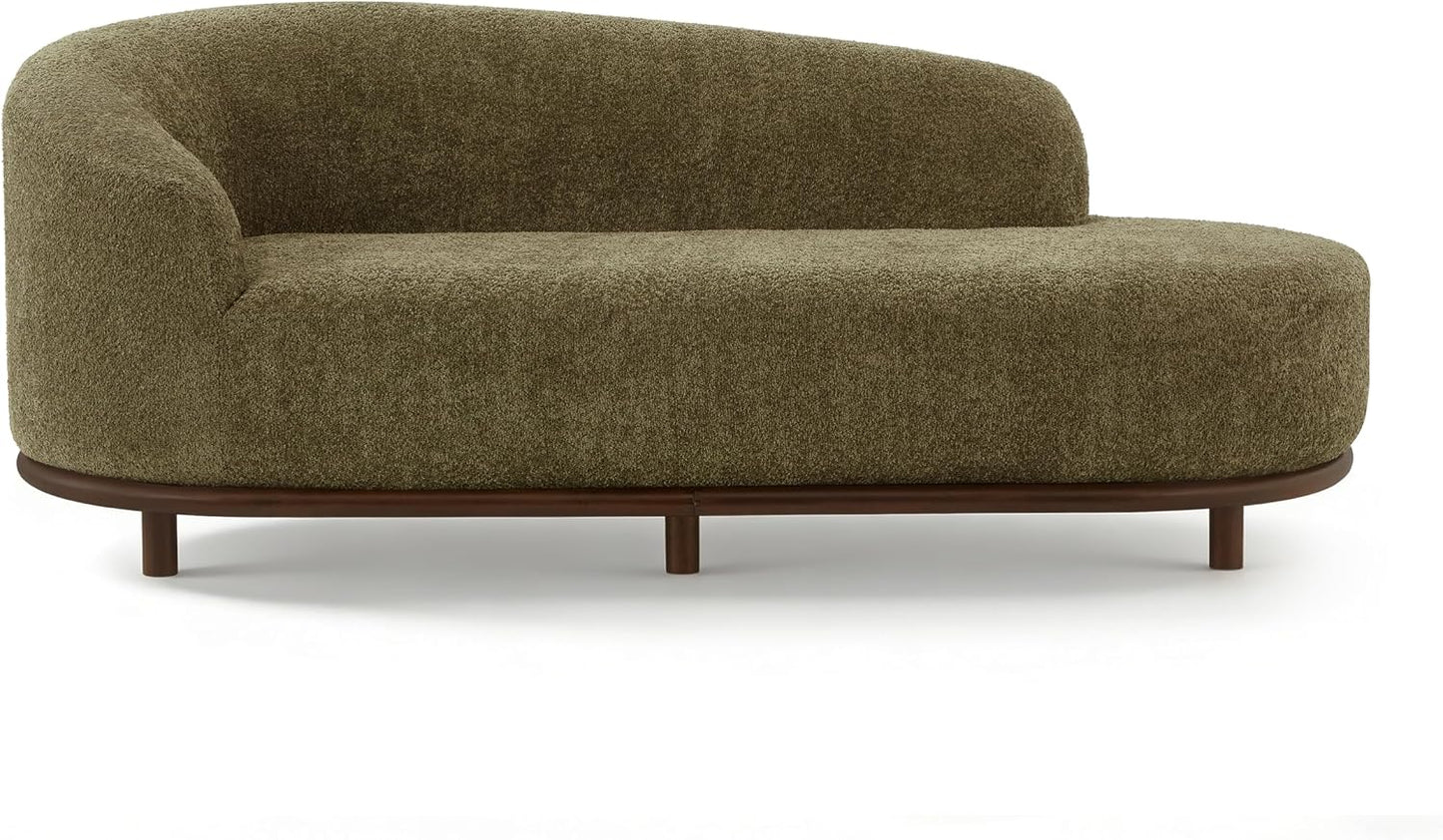 Bouclé Chaise Lounge Sofa