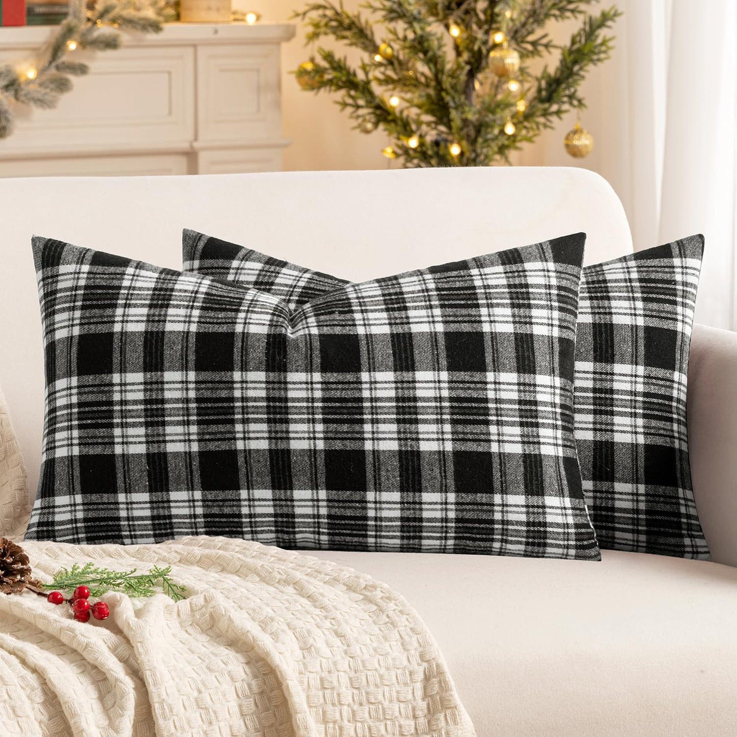 Fall Plaid Pillow Covers