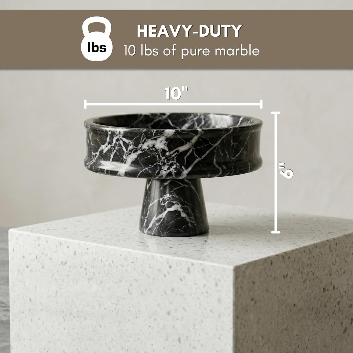 Marble Pedestal Bowl