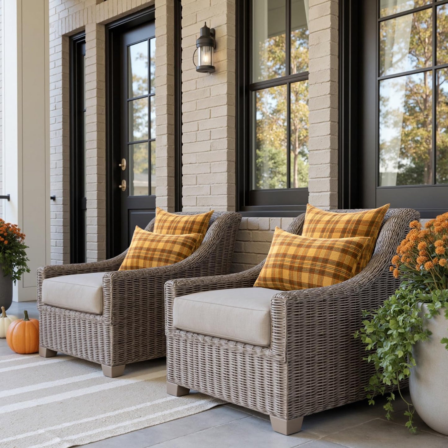 Fall Plaid Pillow Covers
