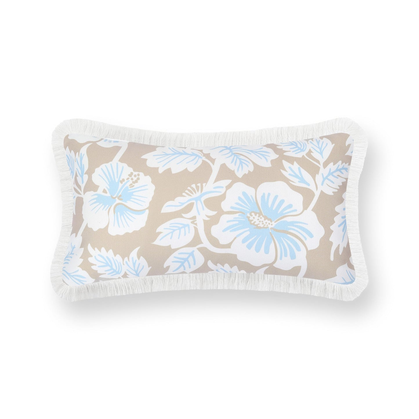 Indoor Outdoor Scalloped Lumbar Pillow Cover 12"x20"