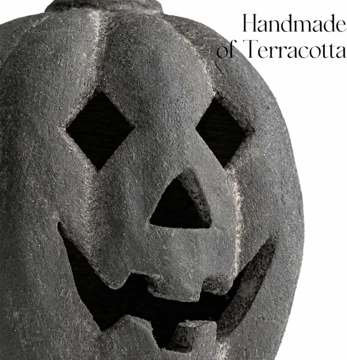 Halloween Decorations - Terracotta Pumpkin Jack O' Lantern