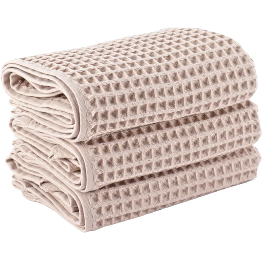 Turkish Organic Waffle Kitchen Towel (Set of 3)