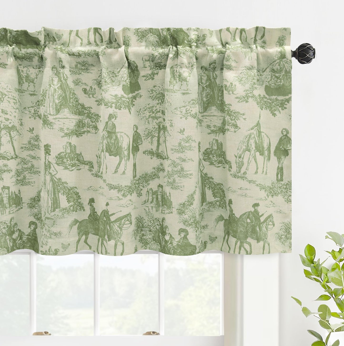 Linen Blackout Valance Window Curtain