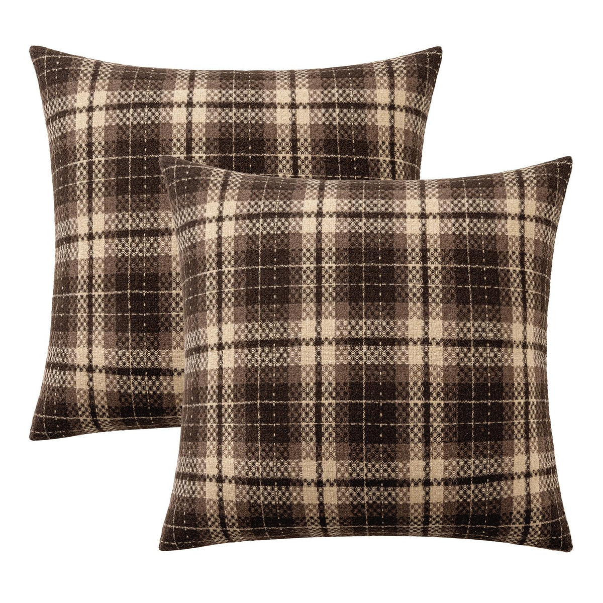 Plaid Throw Pillow Covers Fall 18x18 Inch
