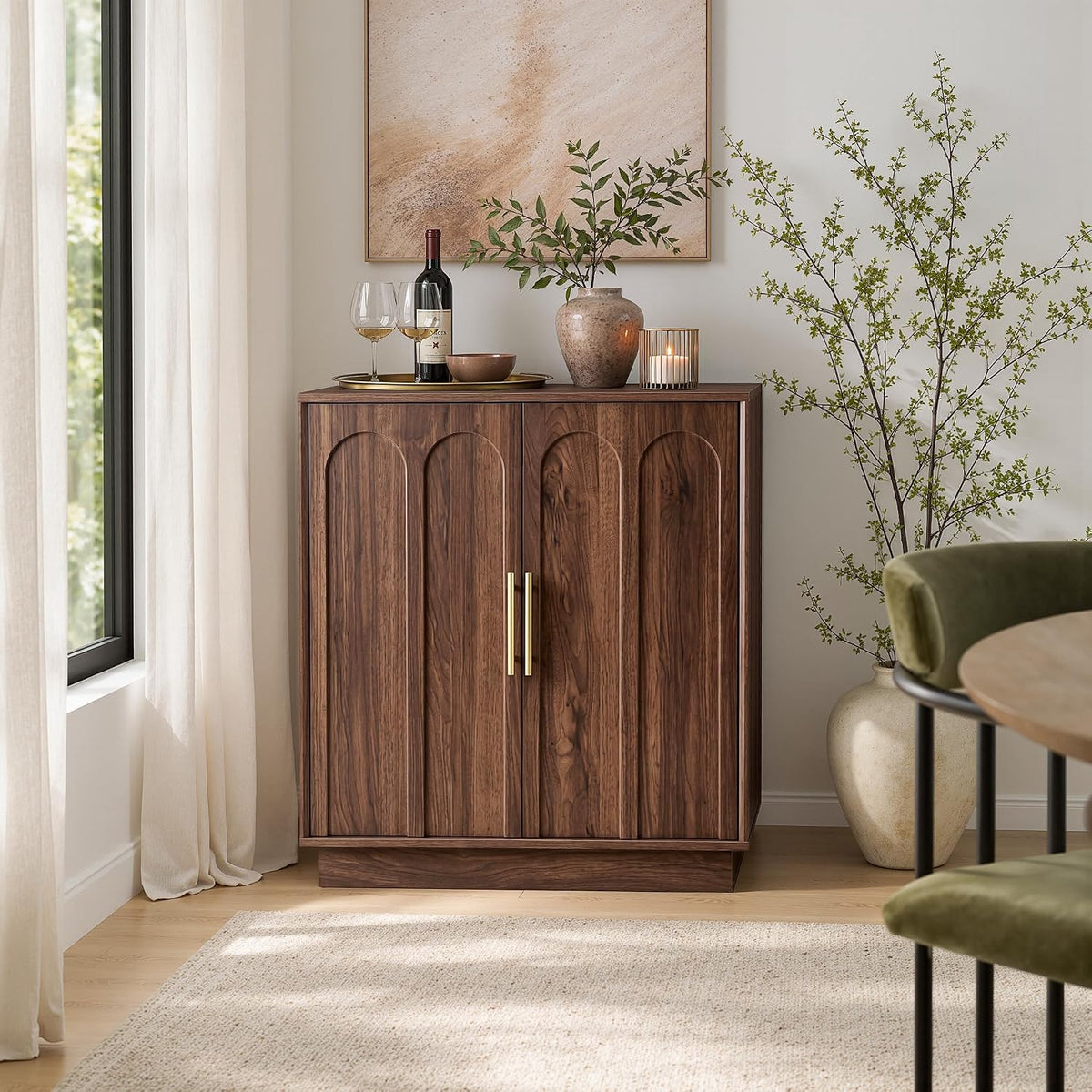 Mid Century Modern Wine Bar Cabinet