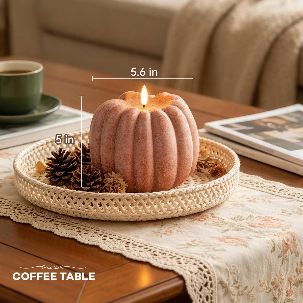 Flameless Pumpkin Candle with Remote