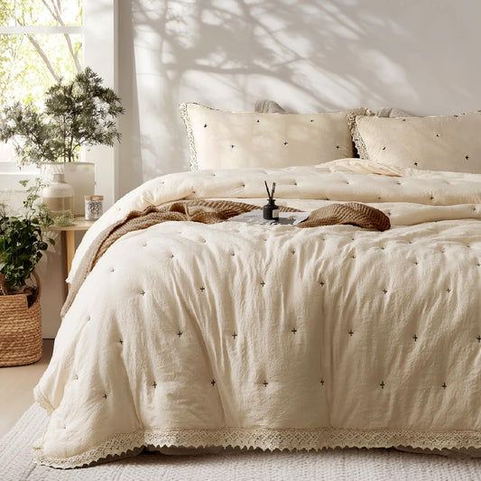 Lightweight Quilt Bedding Set with 1 Pillow Sham