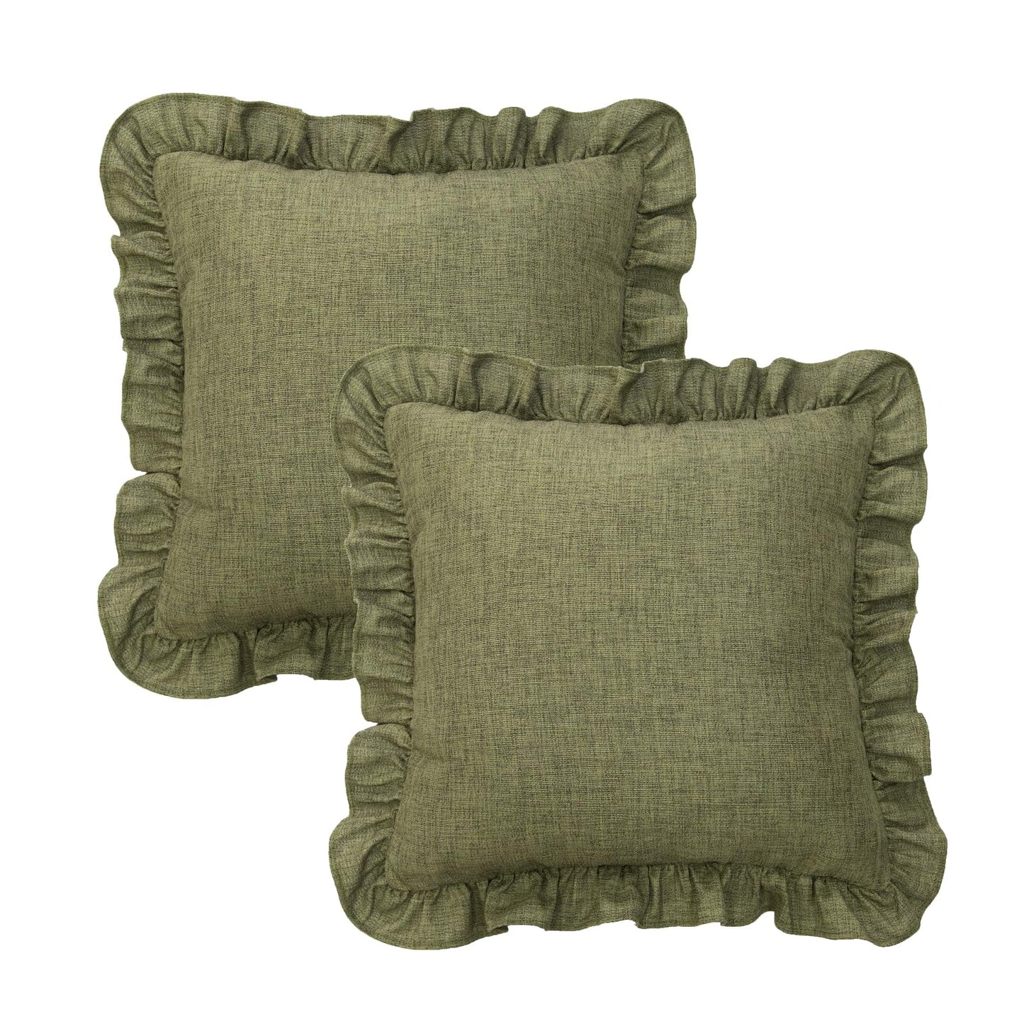 Rustic Classic Linen Style Throw Pillow Covers Set of 2
