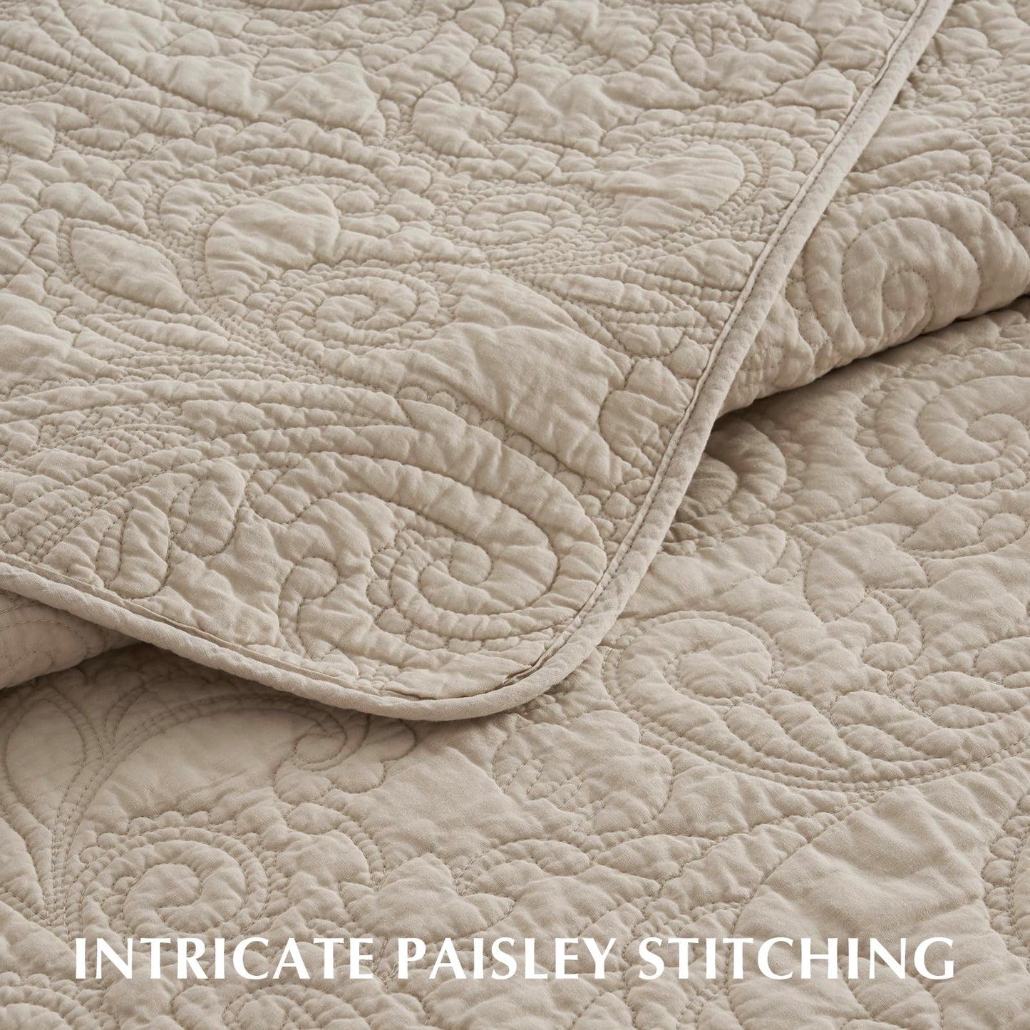100% Cotton Scallop Quilt Set