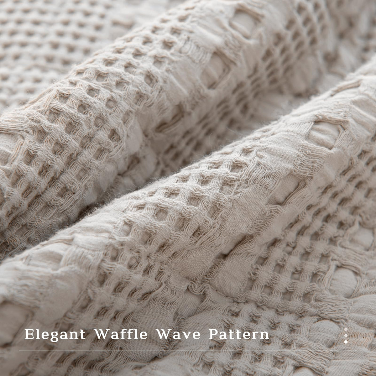 Oversized Waffle Weave Lightweight Coverlets_3 Pieces
