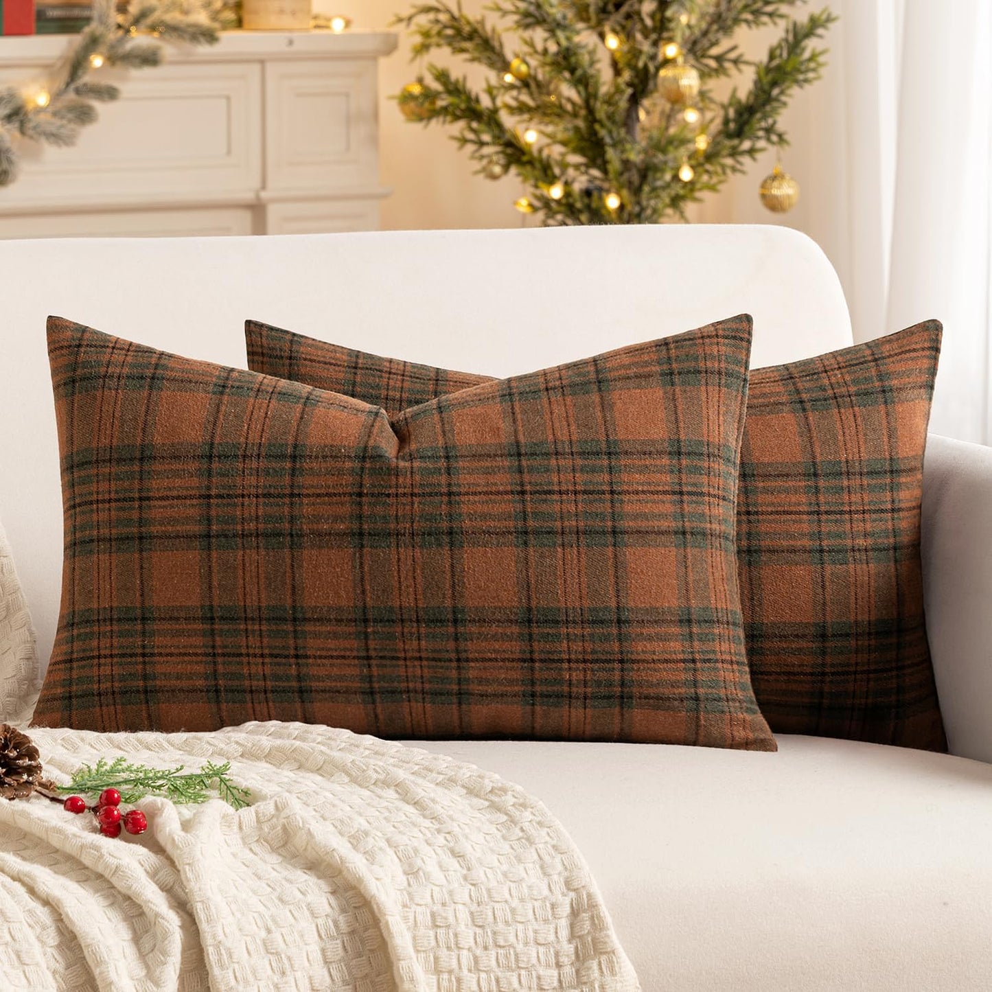 Fall Plaid Pillow Covers